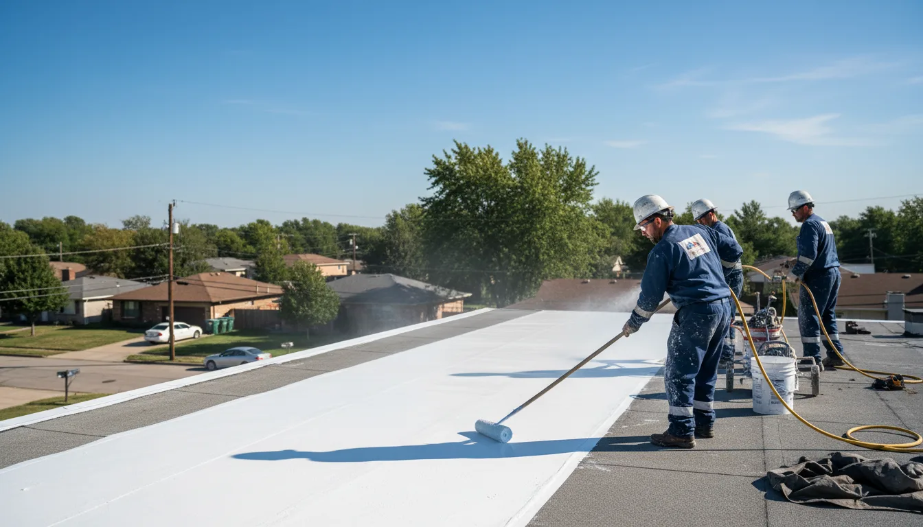 Commercial roof coating in Folsom, PA near me